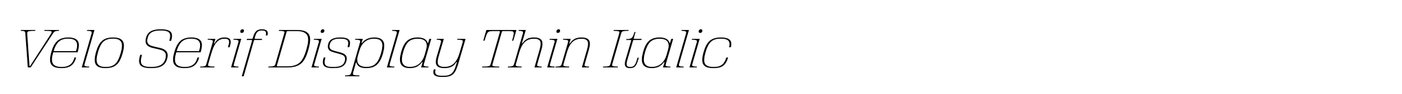 Velo Serif Display Thin Italic image